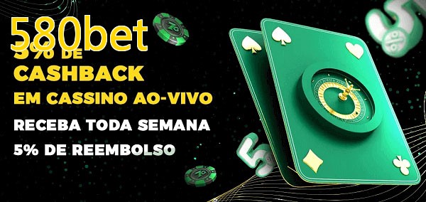 Promoções do cassino ao Vivo 580bet